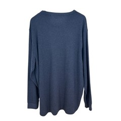 American Eagle Super Soft Long Sleeve Waffle Knit Shirt Blue XXXL