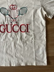 Gucci Tennis Embroidery Oversized T-Shirt in Off-White