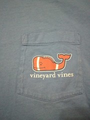 Vineyard Vines T-Shirt Men XL Blue Crew Graphic Chest Pocket Long Sleeve