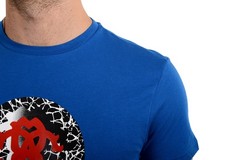 Roberto Cavalli “Beachwear” Men’s Blue Graphic Print T-Shirt US 2XL IT 56