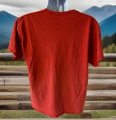 The Rock Dwayne Johnson WWE Shirt Men Large Red Short Sleeve Face Profile