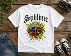 Sublime Sun Logo T-Shirt Retro Ska Punk Rock Graphic Tee Unisex