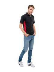 Personalised Embroidered Uneek Two Tone Polo Shirt Custom Text Casual Poloshirts
