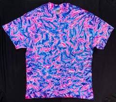 *New* 2XL – Sm Handmade Tie Dye, Pink Ice Cruncht Crinkle, Crew or V-Neck