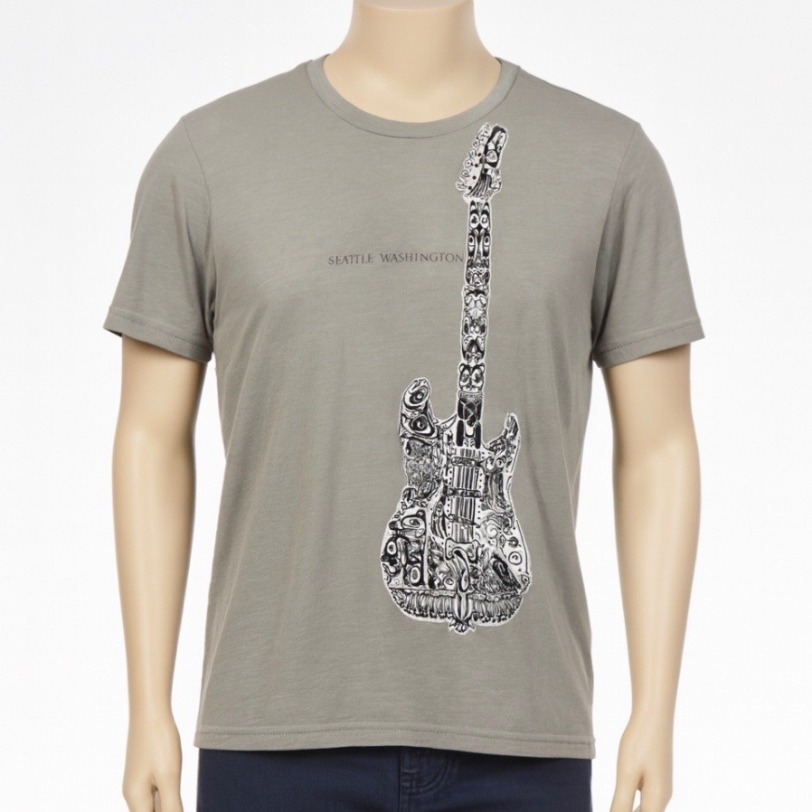 Duck Co Seattle Washington Guitar Graphic T-Shirt Mens Size M