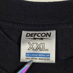 Defcon Old English 100% Cotton Mens 2XL Short Sleeve Black Graphic T Shirt