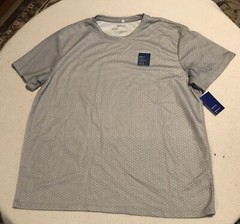 APT. 9 Premier Flex Tee Stretch Soft Short Sleeve T-Shirt Gray Hexagon 2XL G2