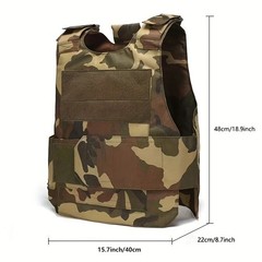 Body Bulletproof Vest Front Back Plates Armor Tactical Jacket Guard Security Kit