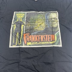 Anvil Lightweight Black Frankenstein Graphic T Shirt Unisex Adults Size Medium