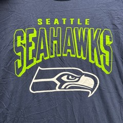 NFL Team Apparel Seattle Seahawks T-Shirt Mens XL Navy Short Sleeve Athletic