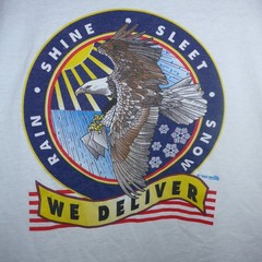 Vintage 1996 USPS Stamp Design T Shirt White Size Large Rain Snow Sleet Shine