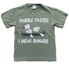 Family Guy 2010 “Paddle Faster I Hear Banjos” Green Tee Men’s Small Used
