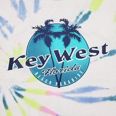 Key West Florida Beach Paradise Spiral Tie Dye T-Shirt Adult XL Souvenir Tee