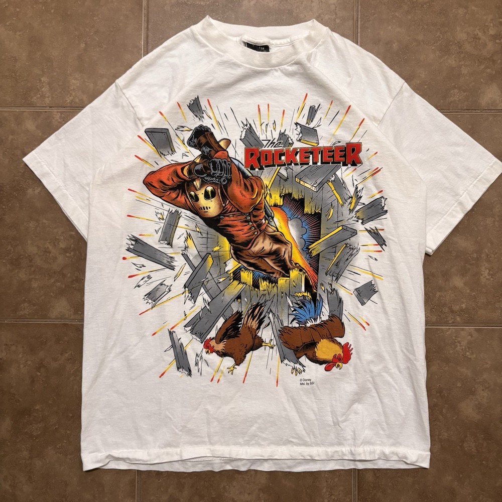 VTG the Rocketeer Breakthrough mens XL Graphitti 80s Comic DISNEY Rare