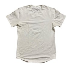 Bylt Shirt Mens Size Medium White Drop Cut Short Sleeve Crew Neck Tee Midweight