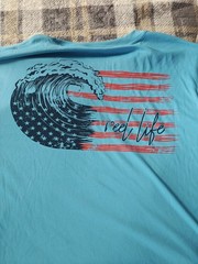 Havana Jim Men’s/Reel Life Graphic Print Crew Neck Long Sleeve T-Shirt Both 2XL