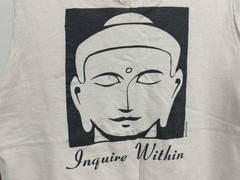 VTG Budhha Siddhartha Inquire Within Zen Meditate Chopped Tank Top Shirt Size M