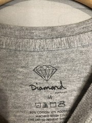 Diamond Supply Co Spellout Gray Graphic Logo Tee Men’s Size M