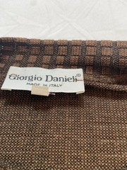 Giorgio Danieli sz XXL Brown Texture Short Sleeve Made In Italy