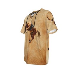 Western Bucking Bronco Horse , Men’s Cowboy T-shirt, Front & Back Image Print.
