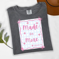 Comfort Tee Made For More Gingham Bow
