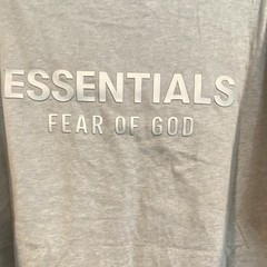 Fear of God Essentials Gray Logo Crew Neck Short Sleeve T-Shirt Men’s L