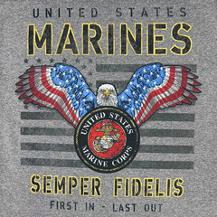 Marines Stars and Stripes T-Shirt