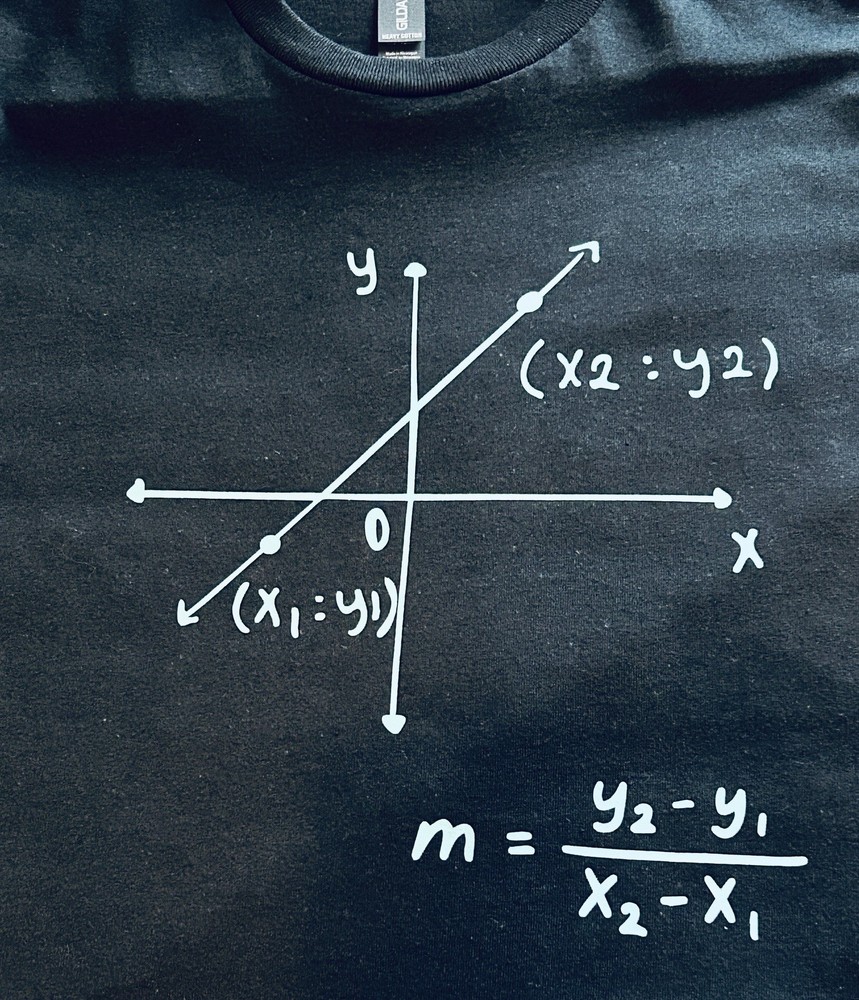 Graphic Tee Math Teacher “Slope” Shirt With Slope Formula Unisex T-Shirt Black