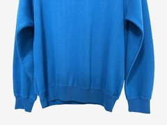 M/L Vtg 70s Blue Blank Single V Distressed Skate Punk Dogtown Raglan Sweatshirt