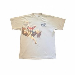 Vintage 1996 Coors Beer Cowboy Rodeo Wild West Tee Cream Colored Double Sided 2X