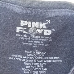 Pink Floyd T-Shirt Dark Side of the Moon Crew Neck Black Size Large