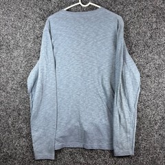 TravisMathew Mens XL Blue Heathered Slub Knit Long Sleeve Crewneck T-Shirt