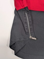 Akademiks Colorblock Mens Medium Black Red Zipper Waist T Shirt