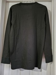 MTailor Men’s Solid Long Sleeve Cotton T-Shirt Black New Size Large