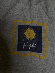 90s Fruit of the Loom HD Cotton Pi Beta Phi Pi Phi Graphic Gray Men’s XL T-Shirt