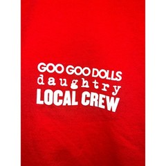 Goo Goo Dolls Tour Shirt Daughtry Red Concert Band Shirt 2XL 2014 Local Crew