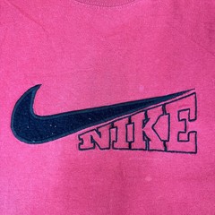 Vintage Nike Embroidered Center Swoosh Spellout Gray Tag USA Red Adult XL Vtg