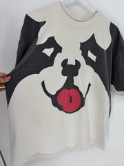 Vtg Big Dogs Dog Face T Shirt XL All Over Print USA Single Stitch 90’s Graphic T