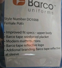 Domino’s Pizza Barco Prototype Female Uniform POLO Medium DO1008