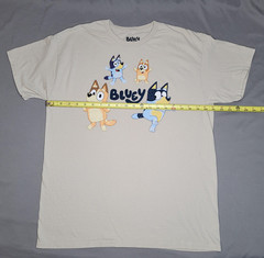 Bluey Shirt Mens Large Cartoon Graphic Crewneck Family Characters T-Shirt Tee