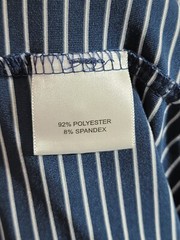 Peter Millar XL Summer Comfort Navy Blue Striped Polo Golf Shirt Performance EUC