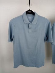 M&S Men’s Ultimate Polo Shirts Size S 3Pcs Bundle Regular Fit Light Blue New