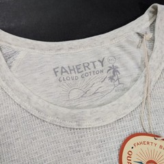 $98 Faherty Cloud Cotton Men Size 2XL Long Sleeve Waffle Crew Pima Cotton Ivory