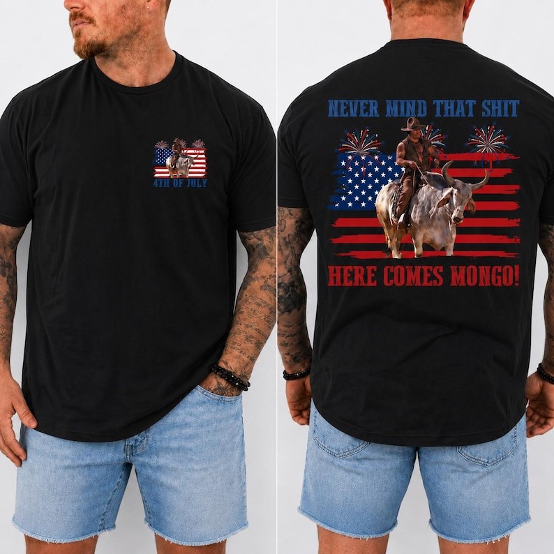 Patriotic Cowboy 4th Of July T Shirt Gift For Friends #1
