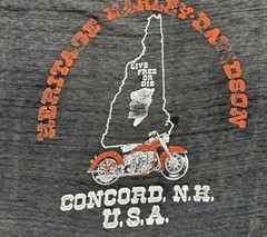 True Vintage Harley Davidson Concord NH T-Shirt 1985 Single Stitch Buttery Soft