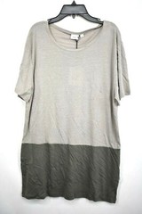 Onia Chad Mens Colorblock Comfortable Linen Short Sleeve T-Shirt Long $85 NWT