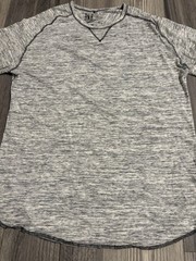 BKE Vintage Athletic Fit Long Sleeve Shirt Mens XL Grey Crew Neck V Neck Stitch