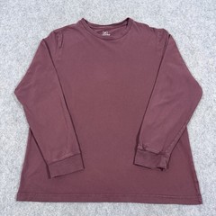 George Basic Crew Neck Long Sleeve T-Shirt Men’s Size XL/XG (46-48) Burgundy Red