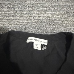 Standard James Perse Shirt Mens 3 Large Black Cotton Long Sleeve Crew USA Made