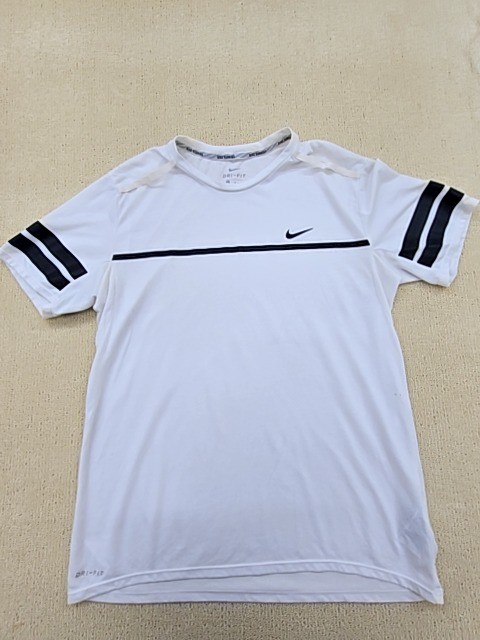 Nike Miler Dri-FIT UV White Stripe L Men’s Running Tee